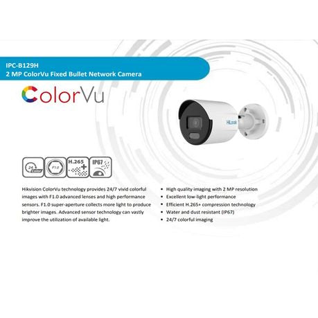 HiLook 2MP ColorVu MD 2.0 Fixed Bullet Network Camera