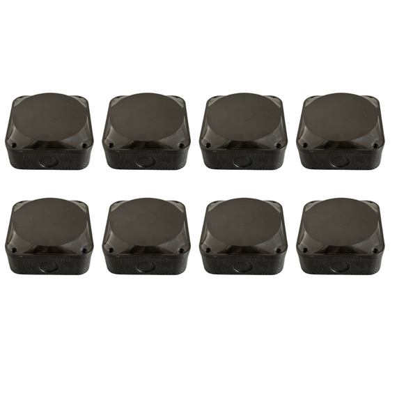 Universal Black Junction Box Camera Enclosure - 8 Pack