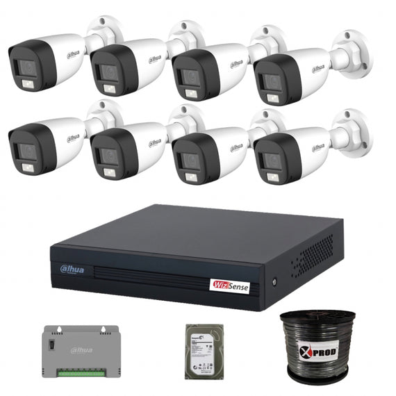 Dahua 8 Channel 1080p Full Color Complete Kit