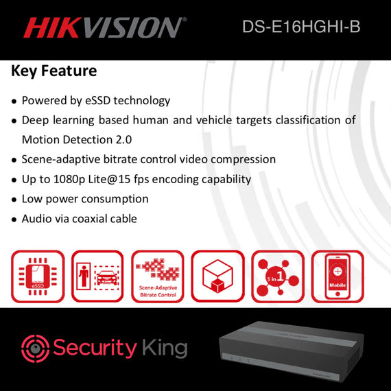 Hikvision 16 Channel eDVR Smart-Hybrid CCTV Kit