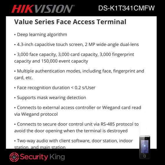 Hikvsion Face Access Control Terminal