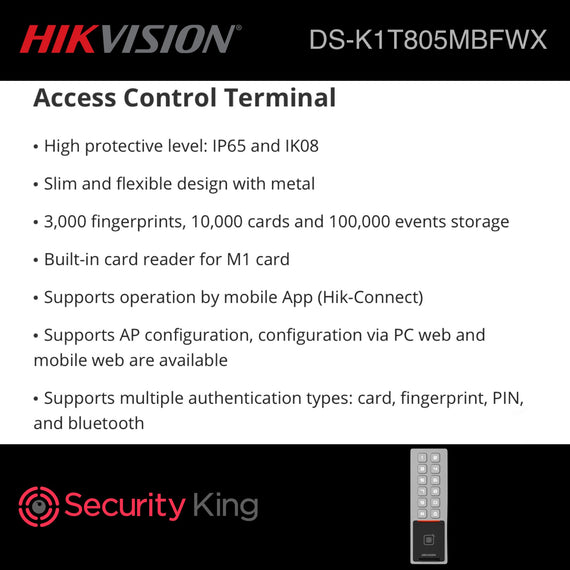 Hikvision Access Control Terminal - Slimline