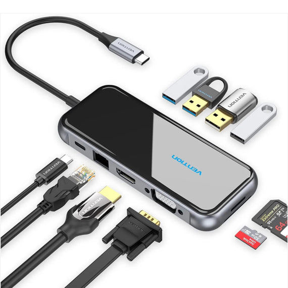 Vention Multi-function 10-in-1 USB-C Docking Station