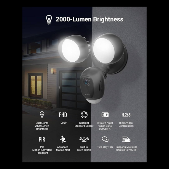 EZVIZ LC1C Smart Security Light Camera