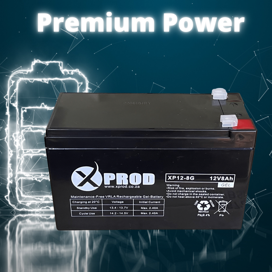 Xprod 12v 8ah Gel Battery Securityking 7002